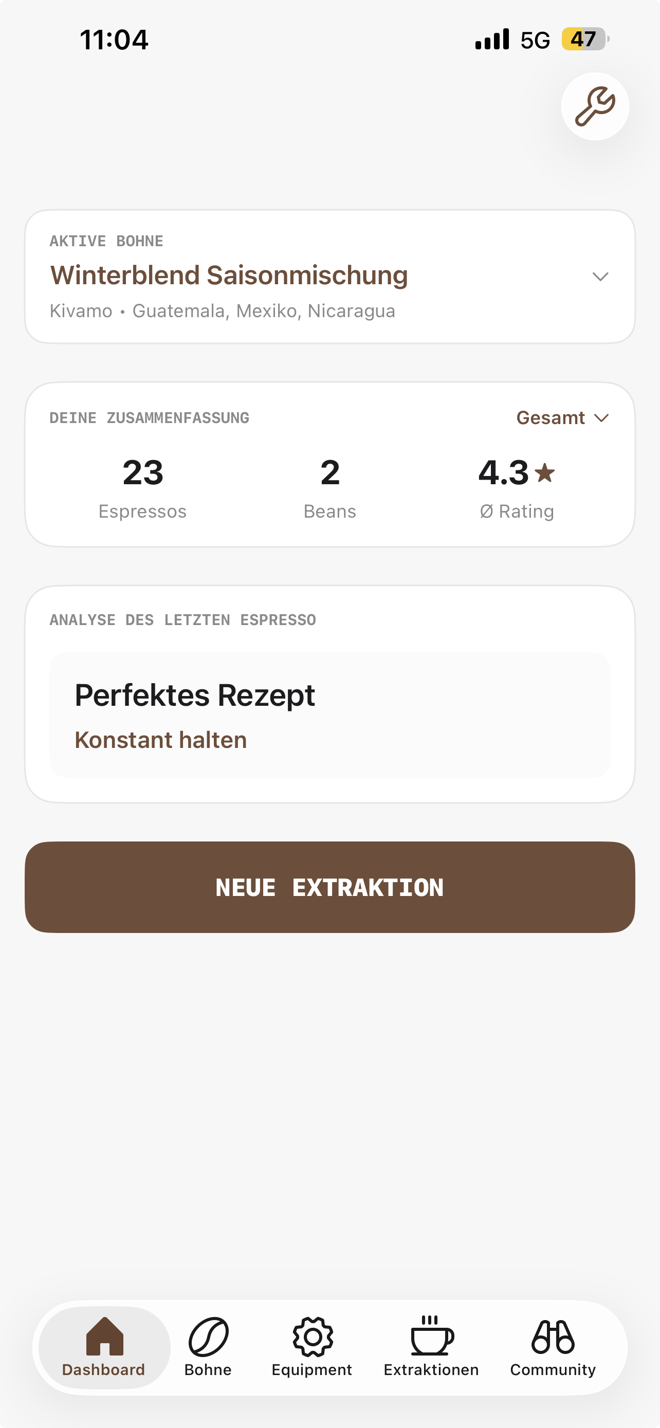 Barista Journal Screenshot 1